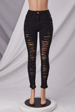 Load image into Gallery viewer, New stylish solid color hole micro elastic pocket zip-up sexy jeans
