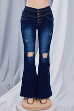 Load image into Gallery viewer, Fashion all-match wide-legged knee-holes slim flared jeans
