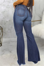 Load image into Gallery viewer, Fashion all-match wide-legged knee-holes slim flared jeans