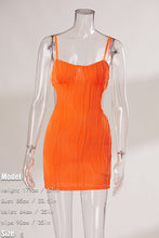 Load image into Gallery viewer, Summer new stylish 4 colors solid color hollow stretch sling slim sexy mini dress