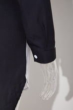 Load image into Gallery viewer, Casual slight stretch human face printing lapel button mini dress
