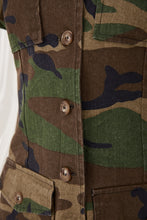Load image into Gallery viewer, Stylish non-stretch camo printing single-breasted slim mini dress