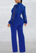 Load image into Gallery viewer, Sexy 6 colors stretch hollow long sleeve with belt jumpsuit