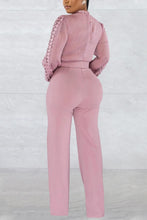 Load image into Gallery viewer, Sexy 6 colors stretch hollow long sleeve with belt jumpsuit