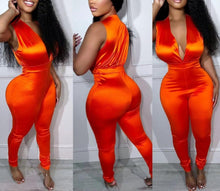 Load image into Gallery viewer, Sexy 5 colors deep-v slight stretch slim jumpsuit