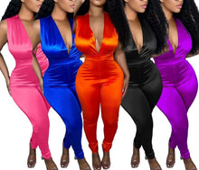 Load image into Gallery viewer, Sexy 5 colors deep-v slight stretch slim jumpsuit