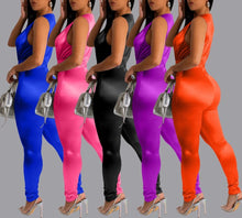 Load image into Gallery viewer, Sexy 5 colors deep-v slight stretch slim jumpsuit