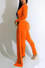 Load image into Gallery viewer, Sexy 6 colors stretch shoulder padded deep-v irregular slim jumpsuit