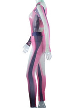 Load image into Gallery viewer, Slight stretch tie-dye printing mesh see-through bodysuit slim sexy pants sets