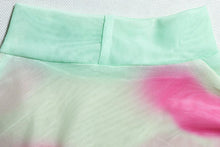 Load image into Gallery viewer, Slight stretch tie-dye printing mesh see-through bodysuit slim sexy pants sets