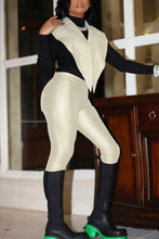 Load image into Gallery viewer, Slight stretch solid color 5-colors pu sleeveless sexy pants sets(without a black top)