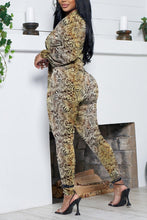 Load image into Gallery viewer, Sexy slight stretch printing lace-up slim long sleeve pants sets