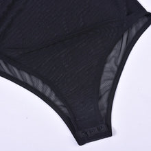 Load image into Gallery viewer, High stretch 3 colors see through mesh stitching sexy bodysuit(no panties)