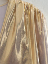 Load image into Gallery viewer, Non-stretch bronzing fabric v-neck pleated stylish bodysuit