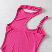 Load image into Gallery viewer, New 5 colors stretch knitted hollow sleeveless slim exquisite bodysuit