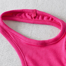 Load image into Gallery viewer, New 5 colors stretch knitted hollow sleeveless slim exquisite bodysuit