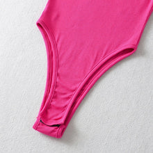 Load image into Gallery viewer, New 5 colors stretch knitted hollow sleeveless slim exquisite bodysuit