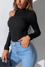 Load image into Gallery viewer, Slight stretch simple solid color hollow slim stylish bodysuit