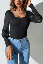 Load image into Gallery viewer, Slight stretch slim lace patchwork stylish bodysuit Exquisite