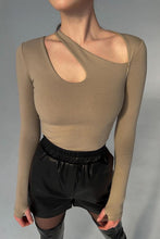 Load image into Gallery viewer, Sexy slight stretch cut out slim thumb hole bodysuit Exquisite