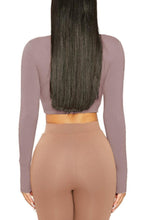 Load image into Gallery viewer, Stylish solid color stretch long sleeve slim top