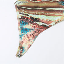 Load image into Gallery viewer, Sexy slight stretch batch printing one shoulder tank top
