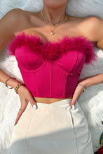 Load image into Gallery viewer, Sexy slight stretch strapless fuzzy rubber bone underwire slim vest