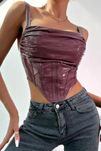 Load image into Gallery viewer, Sexy non-stretch solid color sling zip-up slim pu vest
