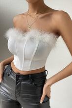 Load image into Gallery viewer, Exquisite slight stretch tube design fuzzy with boned tank top