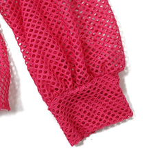 Load image into Gallery viewer, Sexy slight stretch mesh see-through ruffles top