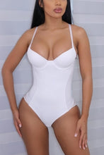 Load image into Gallery viewer, Exquisite slight stretch solid color sling padded bodysuit