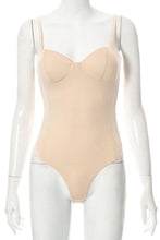 Load image into Gallery viewer, Exquisite slight stretch solid color sling padded bodysuit