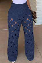 Load image into Gallery viewer, Non stretch denim holes high waist tied stylish jeans