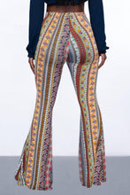 Load image into Gallery viewer, Casual retro high stretch stripe batch printing slim bell-bottoms