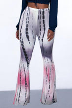 Load image into Gallery viewer, Casual high stretch multicolor tie dye high waist slim bell-bottoms