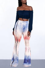 Load image into Gallery viewer, Casual high stretch multicolor tie dye high waist slim bell-bottoms