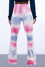 Load image into Gallery viewer, Casual high stretch multicolor tie dye high waist slim bell-bottoms