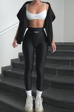 Load image into Gallery viewer, Casual stretch knitting lucky letter print high waist sport pants