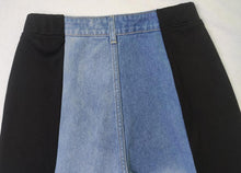 Load image into Gallery viewer, Casual slight stretch denim spliced tied pockets jeans