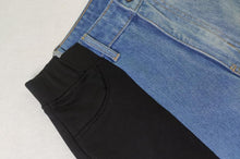 Load image into Gallery viewer, Casual slight stretch denim spliced tied pockets jeans