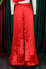 Load image into Gallery viewer, Casual slight stretch solid color pleated wide-leg pants