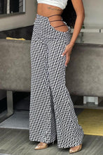 Load image into Gallery viewer, Casual slight stretch geometry batch printing hollow pants