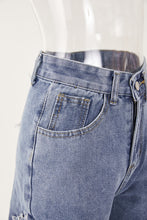 Load image into Gallery viewer, Grunge style non-stretch high waist ripped jeans