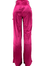Load image into Gallery viewer, Casual slight stretch solid color high-waist cargo pants