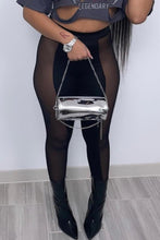Load image into Gallery viewer, Sexy slight stretch stitching mesh high-waist leggings