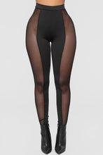 Load image into Gallery viewer, Sexy slight stretch stitching mesh high-waist leggings