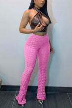 Load image into Gallery viewer, Casual slight stretch solid color high-waist pants