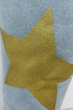 Load image into Gallery viewer, Casual slight stretch denim pentagram high-waist hole jeans