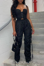Load image into Gallery viewer, Stylish solid color non-stretch shirring pocket all-match pants