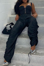 Load image into Gallery viewer, Stylish solid color non-stretch shirring pocket all-match pants